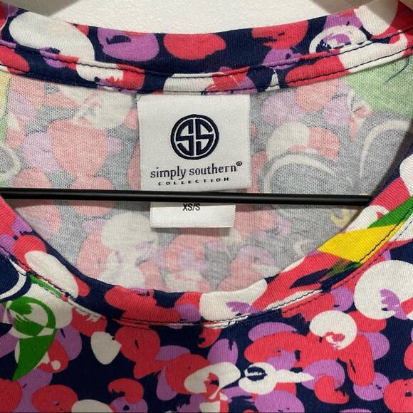 Simply Southern Daisy Floral T Shirt Dress XS/S - Picture 4 of 5